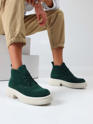 Ботинки ED'ART 308.агата'w. зеленый замша