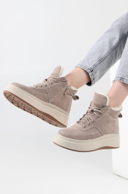 Ботинки замшевые серые