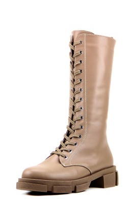 Ботинки кожаные коричневые