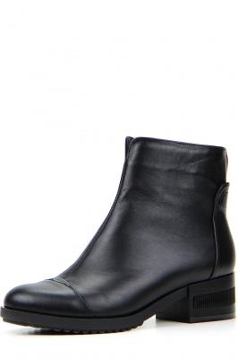 Ботильоны кожаные черные