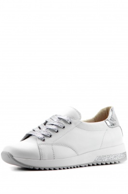 Кроссовки кожаные белые