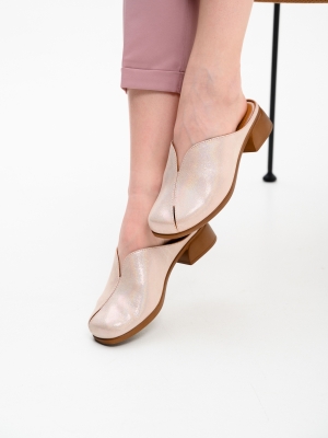 Сабо натуральная кожа розовые