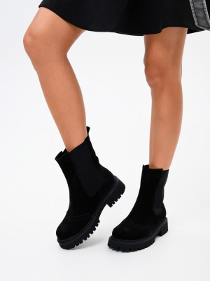 Челси 360.P.taskana'bl. Черная замша