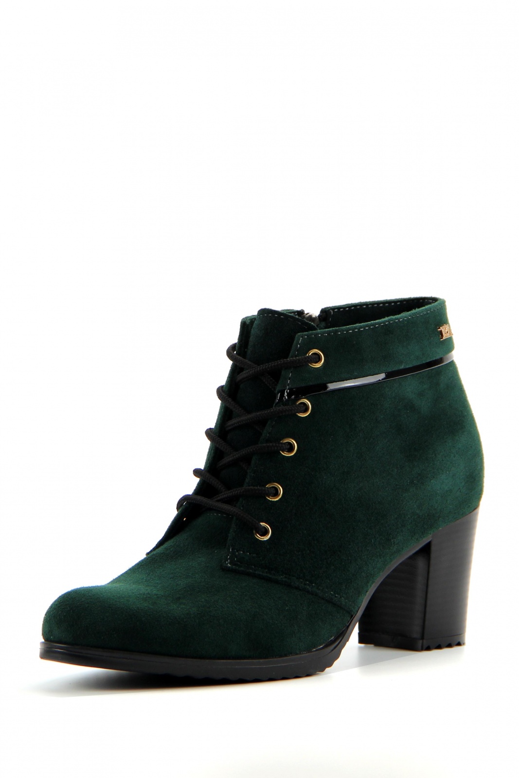 Ботильоны замшевые зеленые
