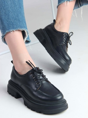 Туфли кожаные черные