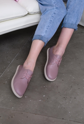 Туфли кожаные фиолетовые