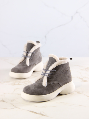 Ботинки  ED'ART 308.927'be.Серый замок замша з