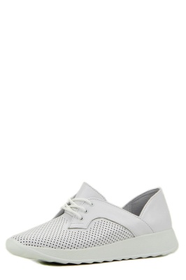 Кеды кожаные белые с перфорацией