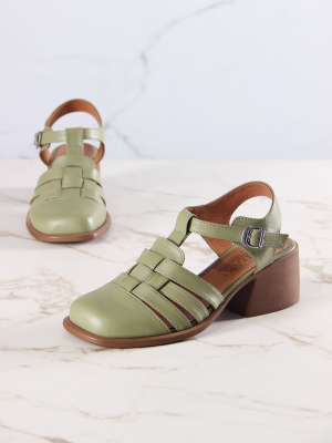 Босоножки ED'ART 5035.23663'bе. Олива+коричневый