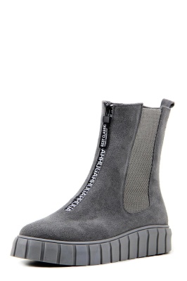 Ботинки замшевые серые