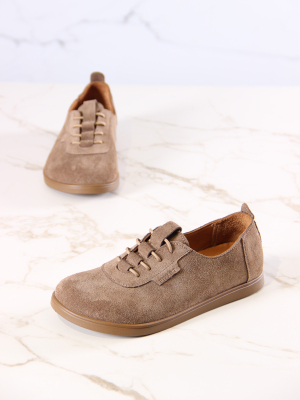 Туфли замшевые коричневые