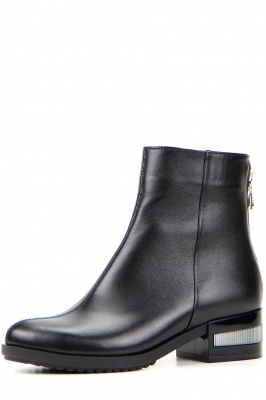 Ботильоны черные кожаные 