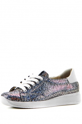 Кроссовки кожаные серебрянные