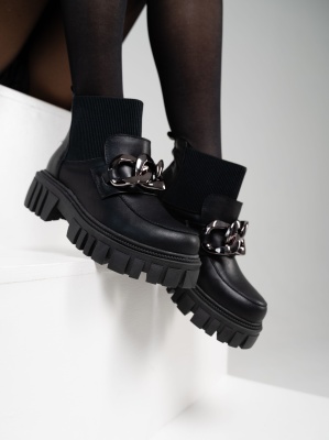 Челси кожаные черные