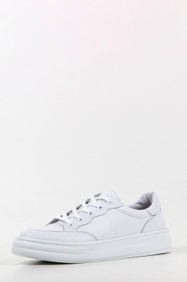 Кеды кожаные белые