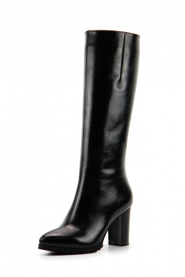 Сапоги кожаные черные