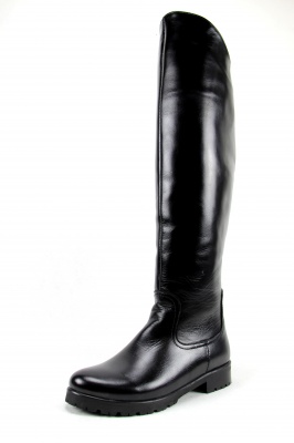 Сапоги кожаные черные