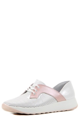 Кеды кожаные с перфорацией белые