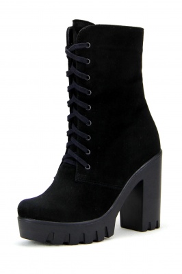 Ботильоны замшевые черные