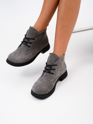 Ботинки ED'ART 308.патриция'bl. Серый замок замша