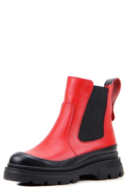 Челси кожаные красные