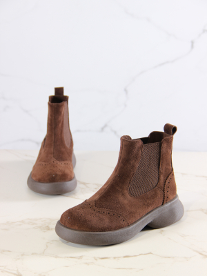 Челси замшевые коричневые