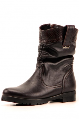 Полусапоги кожаные коричневые