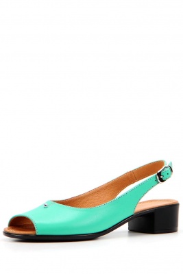 Босоножки кожаные зеленые