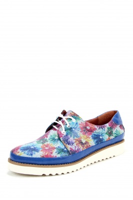 Туфли кожаные голубые