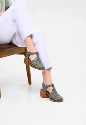 Босоножки ED'ART 5035.23663'bе. Вакса хаки+коричневый