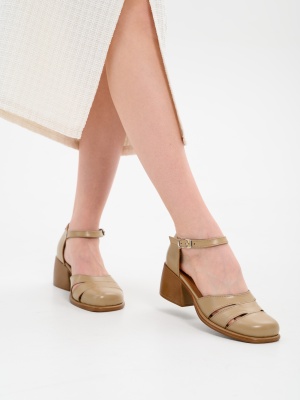 Босоножки ED'ART 5032.23663'be. Круассан майами +коричневый