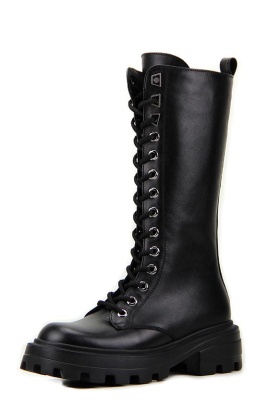 Ботинки кожаные черные