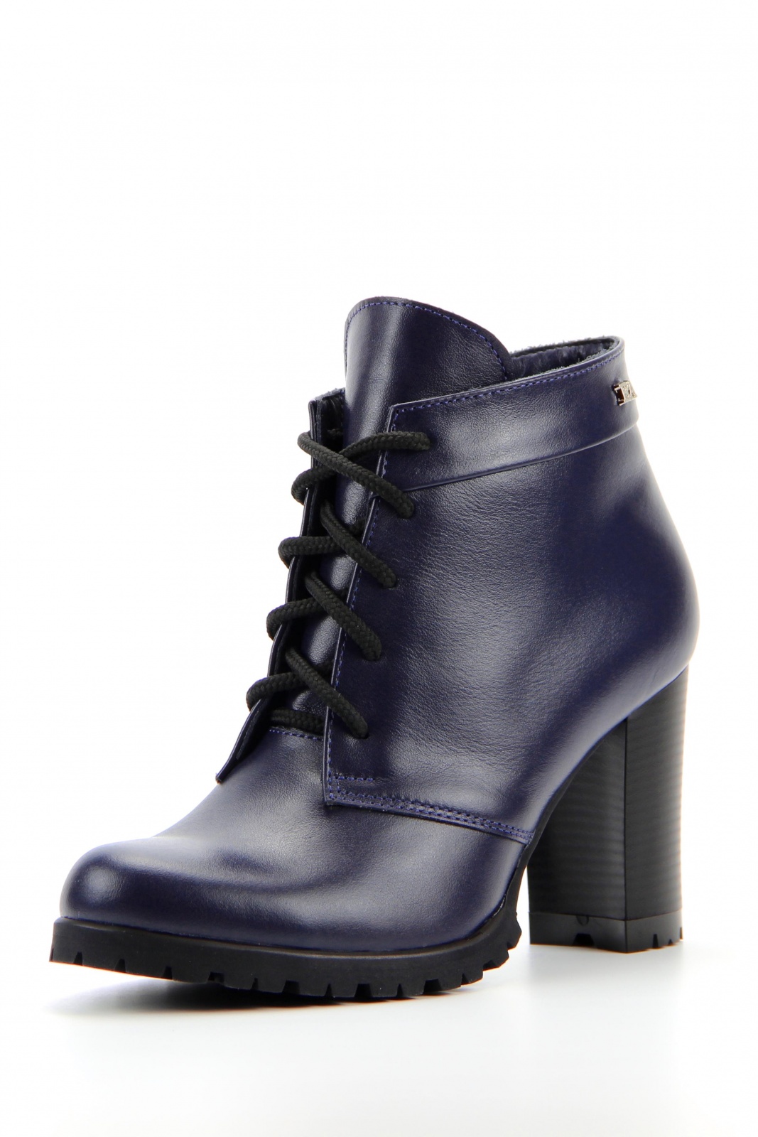 Ботильоны кожаные синие
