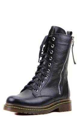 Ботинки кожаные черные