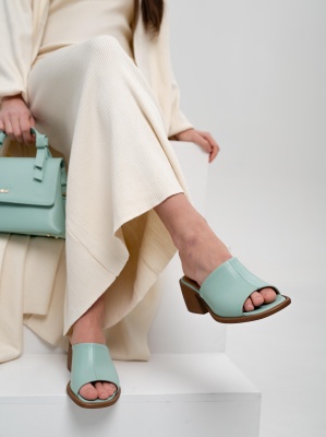 Сабо ED'ART 4012.23663'br. Мята+коричневый