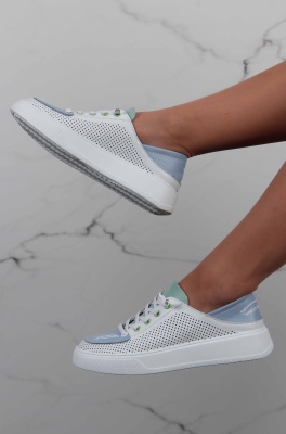 Кеды кожаные с перфорацией