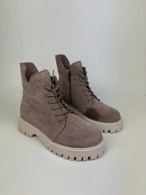 Ботинки замшевые коричневые