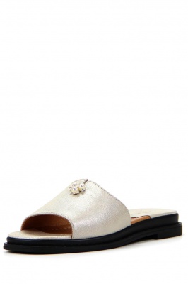 Мюли кожаные бежевые