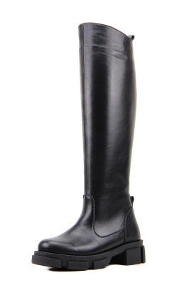 Сапоги кожаные черные