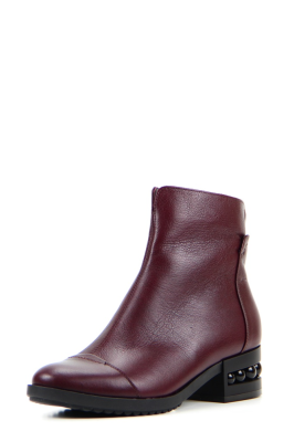 Бордовые ботильоны