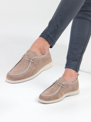 Туфли замшевые коричневые