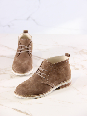 Ботинки ED'ART 309.rose'be.Серо-коричневая замша