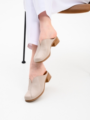 Сабо кожаные