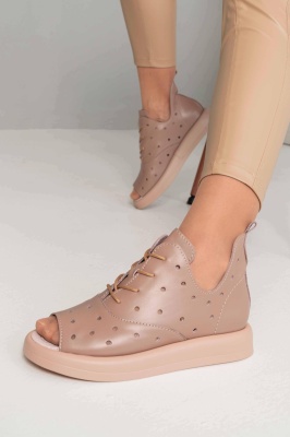 Босоножки кожаные коричневые