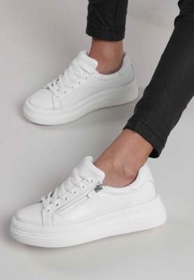 Кеды кожаные белые