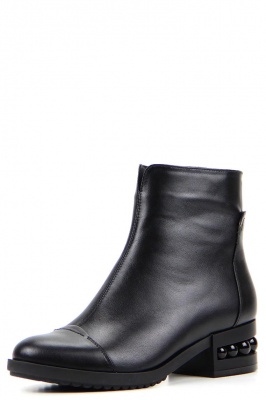Ботильоны кожаные черные