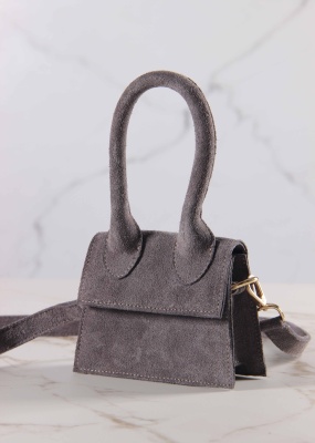 Сумка ED`ART  J 01.серый замок замша