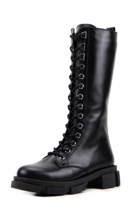 Ботинки кожаные черные