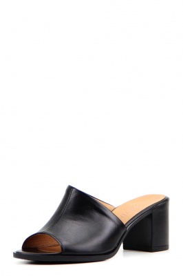 Сабо кожаные черные 