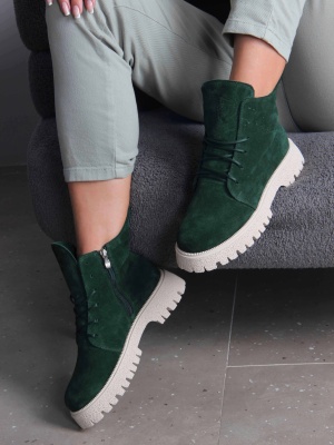 Ботинки ED'ART 228.V.1541'be. Зеленый замша